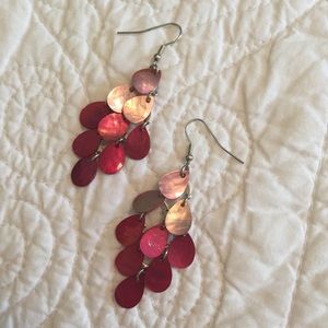Pink chandelier earrings